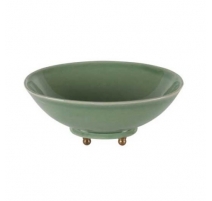 Coupe ovale en porcelaine céladon et