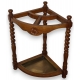 Porte parapluie d'angle en merisier