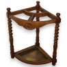Porte parapluie d'angle en merisier