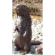 Marmotte debout en bronze