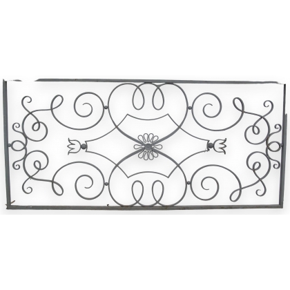  Grille en fer forgé Art Déco, grise sur  Moinat SA  - Antiquités décoration