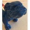 Bulldog anglais en résine bleu \"Union Jack\"