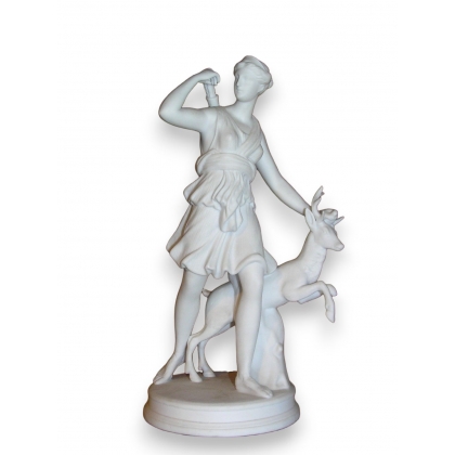 Statue en biscuit \"Diane\"