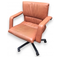 Fauteuil de bureau IMAGO en cuir brun