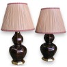  Paire de lampes, en céramique brune. sur  Moinat SA  - Antiquités décoration