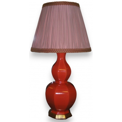  Lampe Alexander, en céramique ocre sur  Moinat SA  - Antiquités décoration