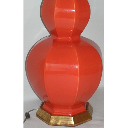  Lampe Alexander, en céramique ocre sur  Moinat SA  - Antiquités décoration