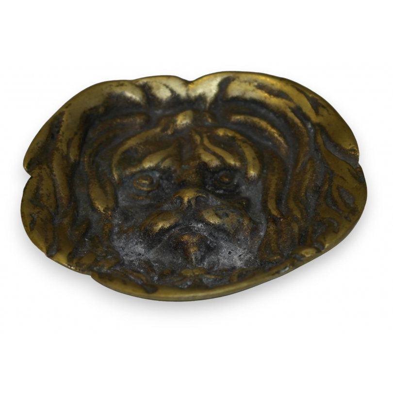 Cendrier en bronze \"Tête de chien\"