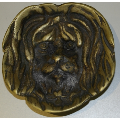 Cendrier en bronze \"Tête de chien\"