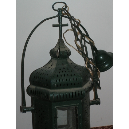 Church lantern, made of painted iron, by Moinat SA – Antiques and decorative items