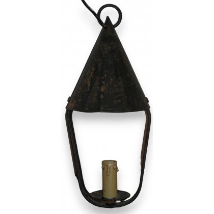  Lanterne à une lumière, en fer forgé. sur  Moinat SA  - Antiquités décoration