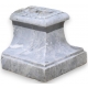 Socle, en marbre gris. Dans l'état.