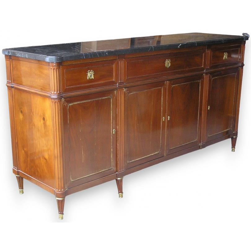 Louis XVI sideboard, in mahogany. With 4 on  Moinat SA  - Antiques and home décor