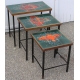 Lot de 3 tables gigognes années 60,