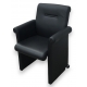 Fauteuil en cuir noir "Forum Bridge"