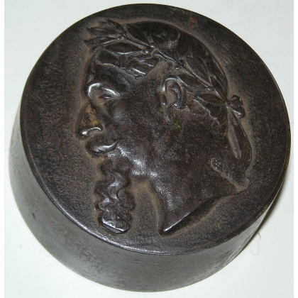 Round ‘Napoleon III’ seal, made of cast iron. At  Moinat SA  – Antiques and decorative items