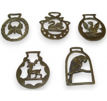 Lot de 5 médailles de harnais