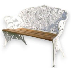 Banquette Fougère en fonte d\'aluminium