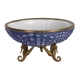 Bol en porcelaine bleue avec montures