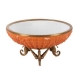 Bol en porcelaine orange avec montures