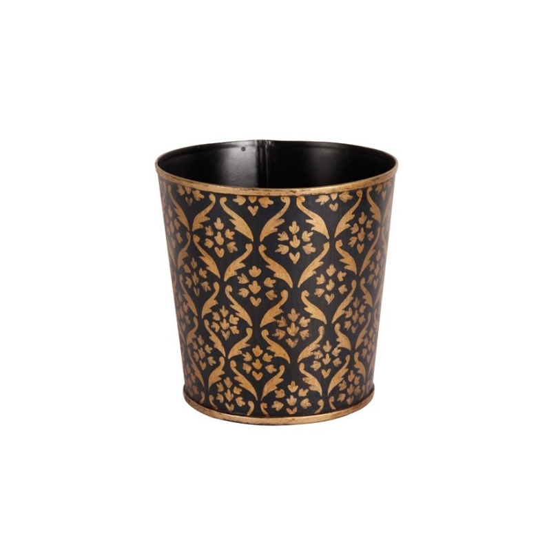 Small round plant pot made of painted sheet metal by Moinat SA – Antiques and home décor