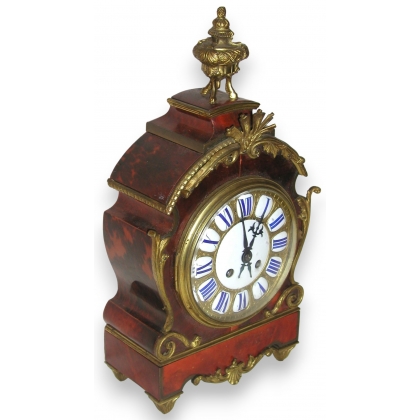 Napoleon III mantel clock tortoiseshell.