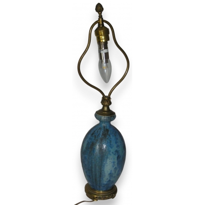 Lampe, en grès irisé. Avec monture en sur  Moinat SA  - Antiquités décoration