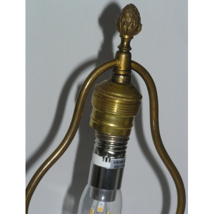 Lamp, made of iridescent stoneware. With a frame by  Moinat SA  - Antiques and home décor