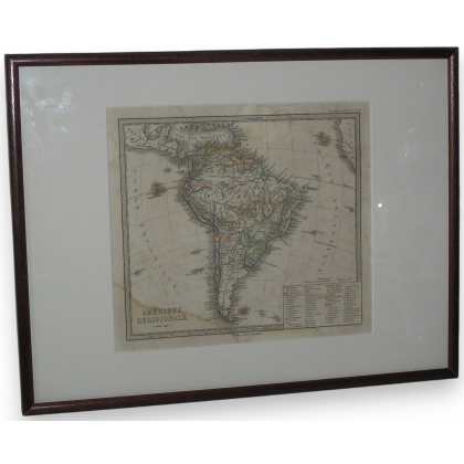 Carte géographique ancienne sur papier