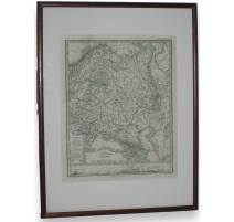 Carte géographique ancienne sur papier