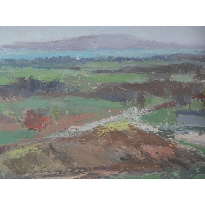 Paintings | Oil on panel painting ‘Landscape’, Moinat SA  – Antiques and home décor
