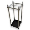 Square chrome-plated brass umbrella stand at  Moinat SA  - Antiques and home décor