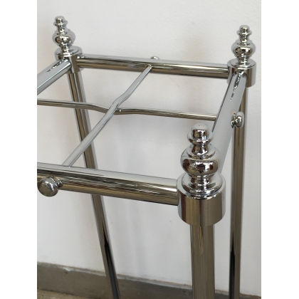 Square chrome-plated brass umbrella stand at  Moinat SA  - Antiques and home décor