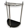 Porte-parapluie demi-lune en laiton chromé