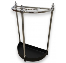 Porte-parapluie demi-lune en laiton chromé