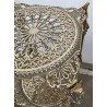  Table à 3 plateaux en laiton poli sur  Moinat SA  - Antiquités décoration