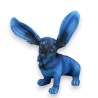 Chien Basset surpris bleu