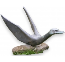 Bronze "Cygne", signé REUSSNER