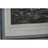 Print on paper: ‘View of the temple at Moinat SA’ – Antiques and home décor – Prints, lithographs
