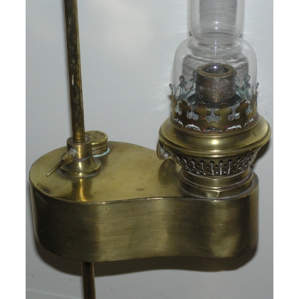 Watchmaker’s quinquet lamp, made of brass. Available from  Moinat SA  – Antiques and home décor