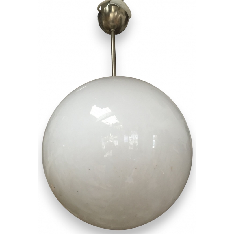 Lustre "Boule", en verre opalescent