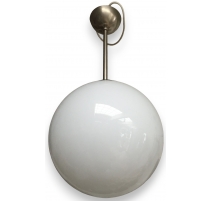 Lustre "Boule", en verre opalescent