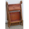 Folding armchair, in wood and leather, from  Moinat SA  - Antiques and home décor