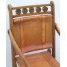 Folding armchair, in wood and leather, from  Moinat SA  - Antiques and home décor
