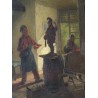 Tableau \"Scène d\'intérieur - L\'artiste\"