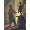 Tableau \"Scène d\'intérieur - L\'artiste\"