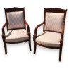 Paire de fauteuils Empire français, aux