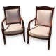 Paire de fauteuils Empire français, aux