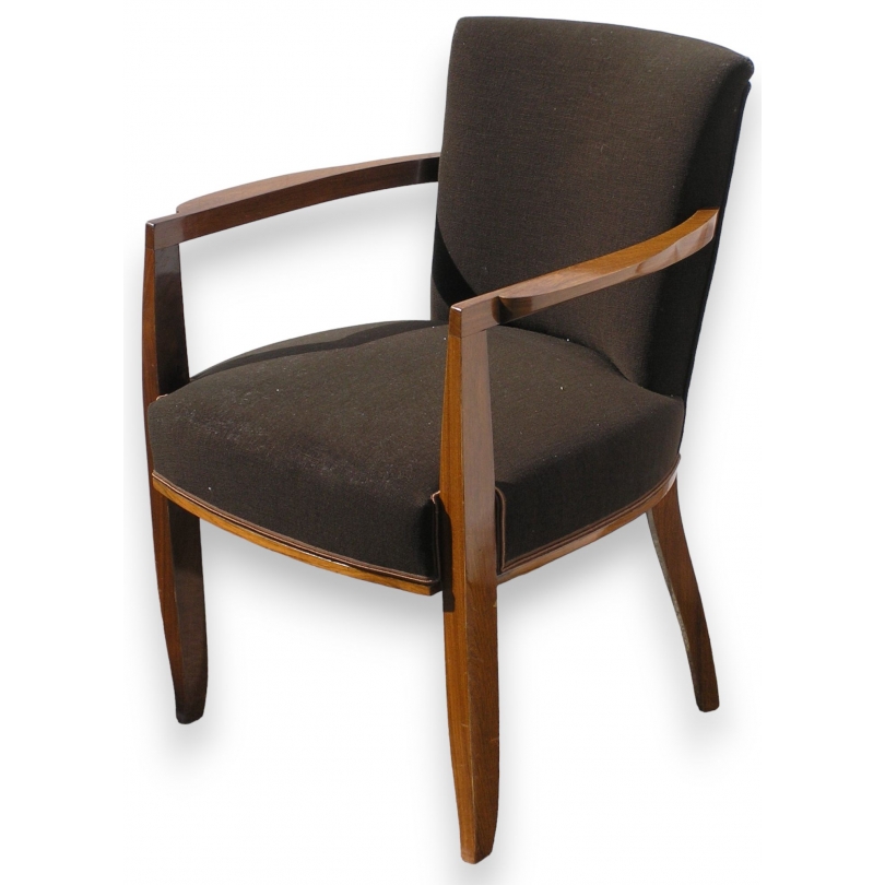 Art Deco office armchair, in rosewood, by  Moinat SA  - Antiques and interior design