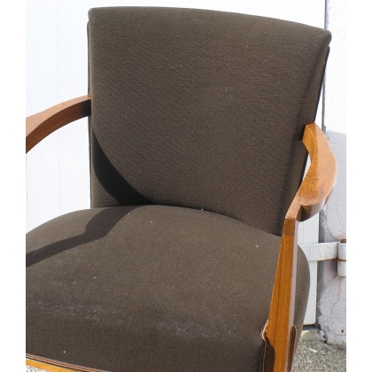 Art Deco office armchair, in rosewood, by  Moinat SA  - Antiques and interior design
